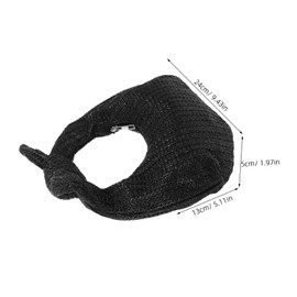 BESPORTBLE Black Straw Clutch Handbag with Bow Durable Handwoven Beach Purse for Women Summer Vacation Party Crescent Tote