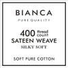 Bianca 400 Thread Count Cotton Sateen Single Fitted Sheet Oyster
