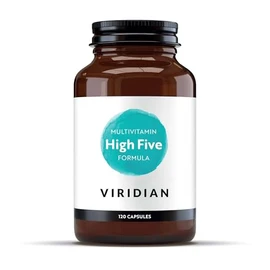 Viridian - High Five Multivitamin Formula - 120 Veg Caps | Support Energy & Vitality with 23 Essential Nutrients & Including Vitamin B5 | Formulated by Nutritionists | No Artificial Additives | Vegan