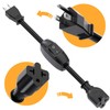 Heavy Duty On/Off Switch Extension Cord 12-AWG 15A Household Plug