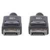 Manhattan 307116 - DisplayPort cables (DisplayPort, DisplayPort, Male/Male, Nickel, Black)