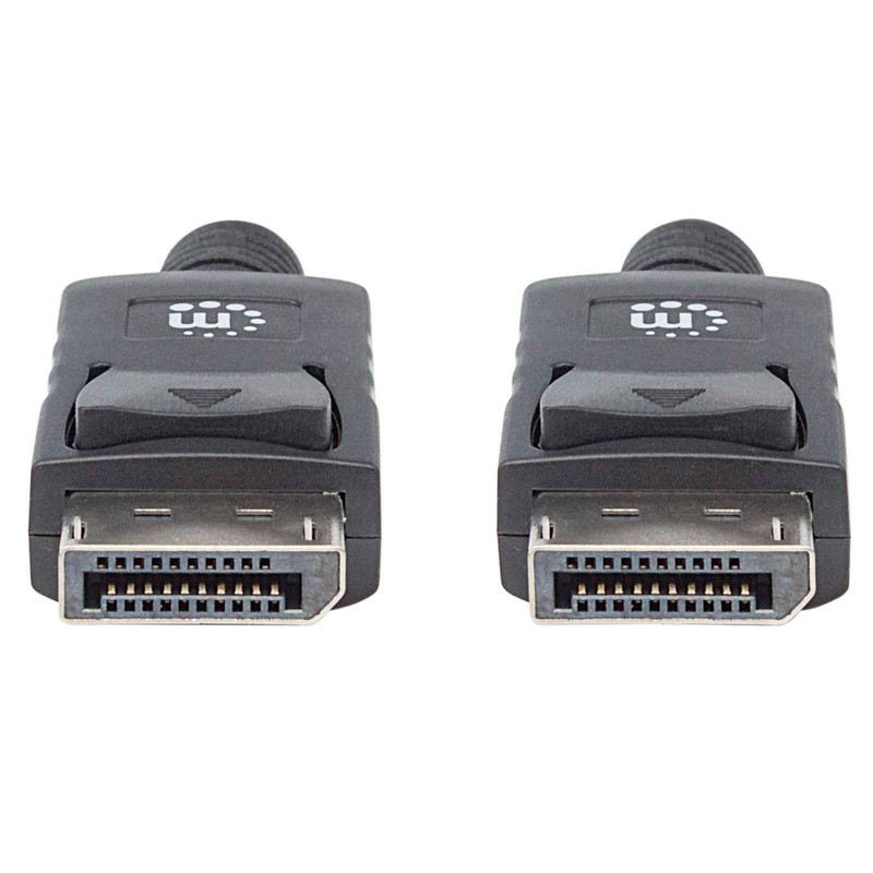 Manhattan 307116 - DisplayPort cables (DisplayPort, DisplayPort, Male/Male, Nickel, Black)