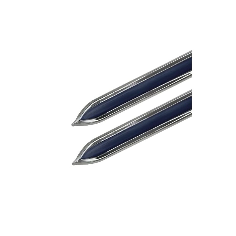 Vintage Style 5/8" Dark Blue & Chrome Side Body Trim