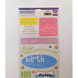 EK Success Brands Baby is Here Journaling Scrapbook Stickers Rattle Bootie Bottle STR01 EK Success