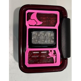 Generic Fairy butterfly with moon scene in 3D - Pink for Jeep Gladiator Rear LED Tail Light Covers (2020-2024) Love Hawaii Hawaiian Tropical Beach Hula Hibiscus