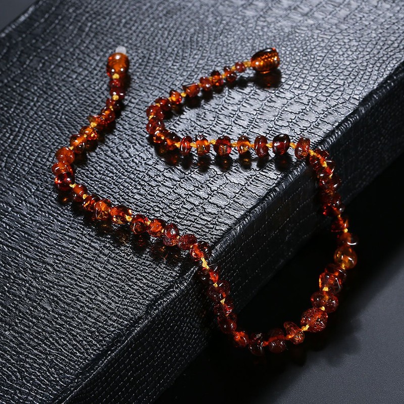 Baltic Amber Necklace for Adults (Women/Men) | 13.7 Inches(35 cm)