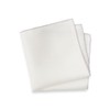 Paul Fredrick Men's Solid Silk Pocket Square White One Size