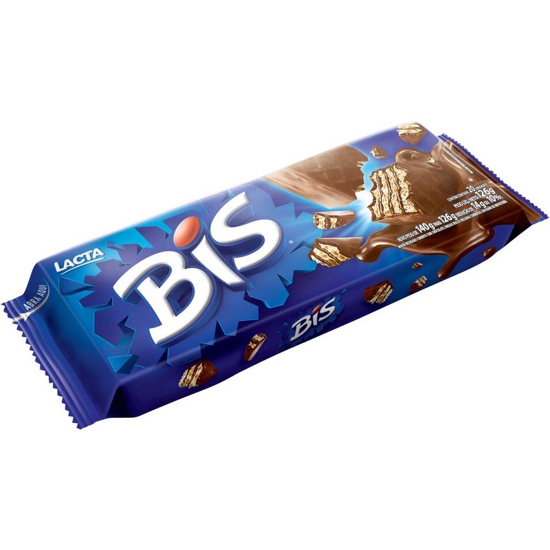 BIS Chocolate Wafer Biscuits, Wafer Rechado Coberto Com Chocolate 126g