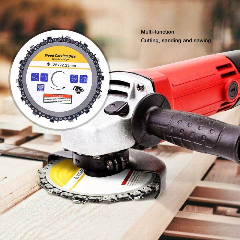 Wood Carving Disc, 5 Inch Chain Saw Disc, Angle Grinder