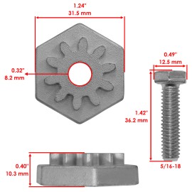 Caltric 917-04074 Deck Adjustment Gear For Cub Cadet RZT-17 RZT-42 RZT-50 RZT-54 GT1554