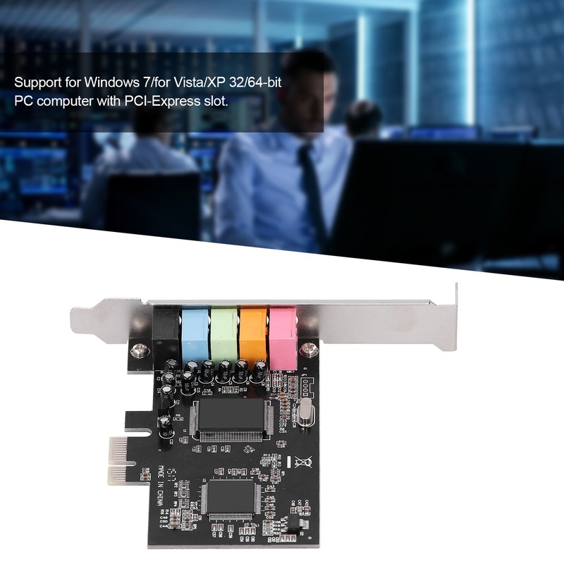 PCI-E 5.1 Sound Card CMI8738 Chip Stereo Audio Card Support
