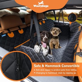 WOOFYGAGA All in One Dog Car Seat Cover for Back Seat, Cargo Liner, Hammock for Car and Dog Net Barrier. Waterproof, Scratch Resistant, Sturdy, Easy to Install and Non-Slip.