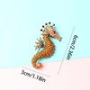 NOIAFZY 3PCS Shiny Rhinestone Seahorse Brooch - Retro Sparkling Sea