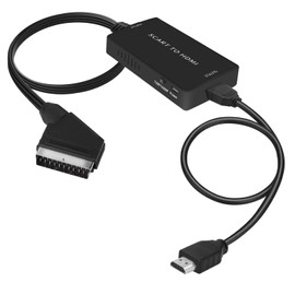 Adattatore Scart a HDMI con Cavi HDMI, 720P/1080P Video Audio Converter