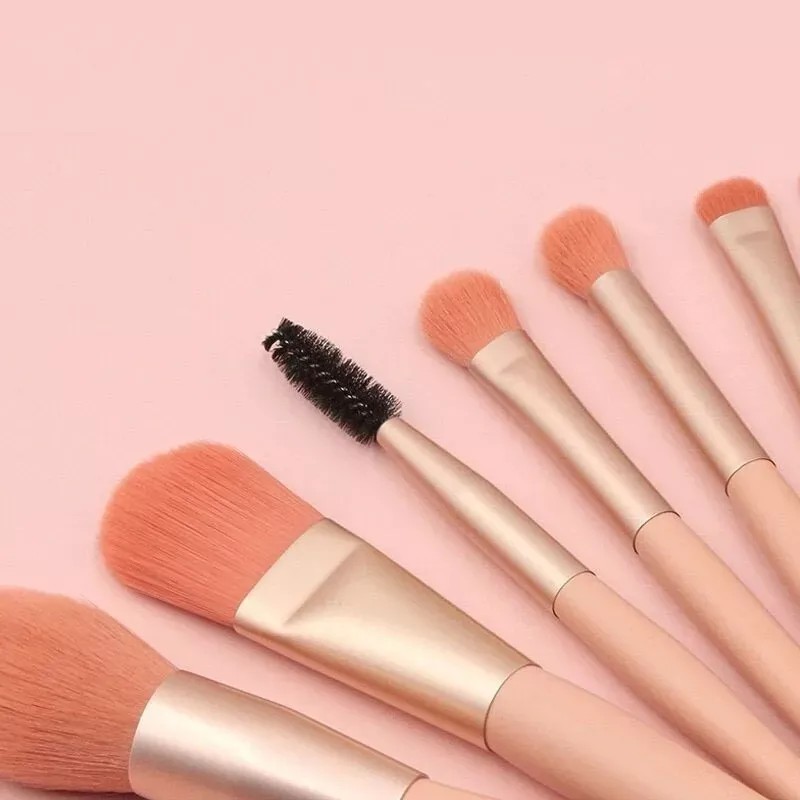 YMJ Set De Brochas Maquillaje 8 Piezas Profesional Estuche Viaje