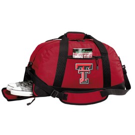 Broad Bay Texas Tech Duffle Bags - Texas Tech Red Raiders Gym Bag w/Shoe Pockets
