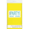 Unique 35597 Round Plastic Tablecloth-2.13 m-Neon Yellow