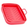 2Pcs Fryer Liner Heat Resistant Silicone Groove Design Easy to