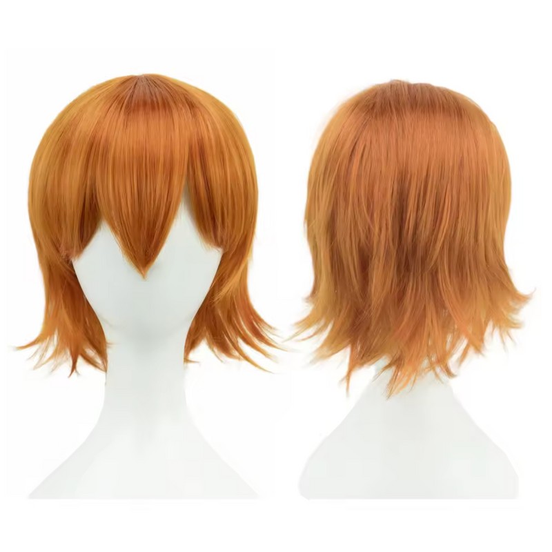 12 Inch Short Bob Wig with Bangs - Synthetic Cosplay