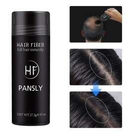 Polvo De Fibra Capilar Negro Cubre Raíz De Cabello Calvicie