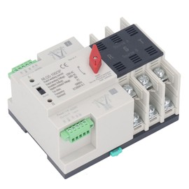 Dual Power Automatic Transfer Switch, 3P AC Flame Retardant PC Transfer Changeover Switch for Home (63A)