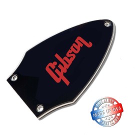 Wd Music/GaryG's New Black 3 Ply Truss Rod Cover for Gibson Flying V + Red Decal Made In USA