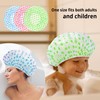 6 Pcs Shower Caps, Reusable Bath Cap with Elastic Band,