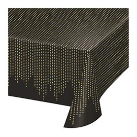 Creative Converting PC343960 Gold Dots Plastic Table Cover-1 Pc