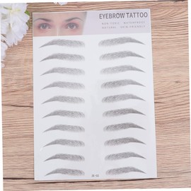 OATIPHO 2Pcs Artificial Eyebrow Stickers Imitation Eyebrow Stencils for Men Women Easy to Apply Eyebrow Tool for Natural Look Realistic Design for Sparse