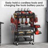 CCCEI Power Tool Organizer Cart with Charging Station, Garage Floor