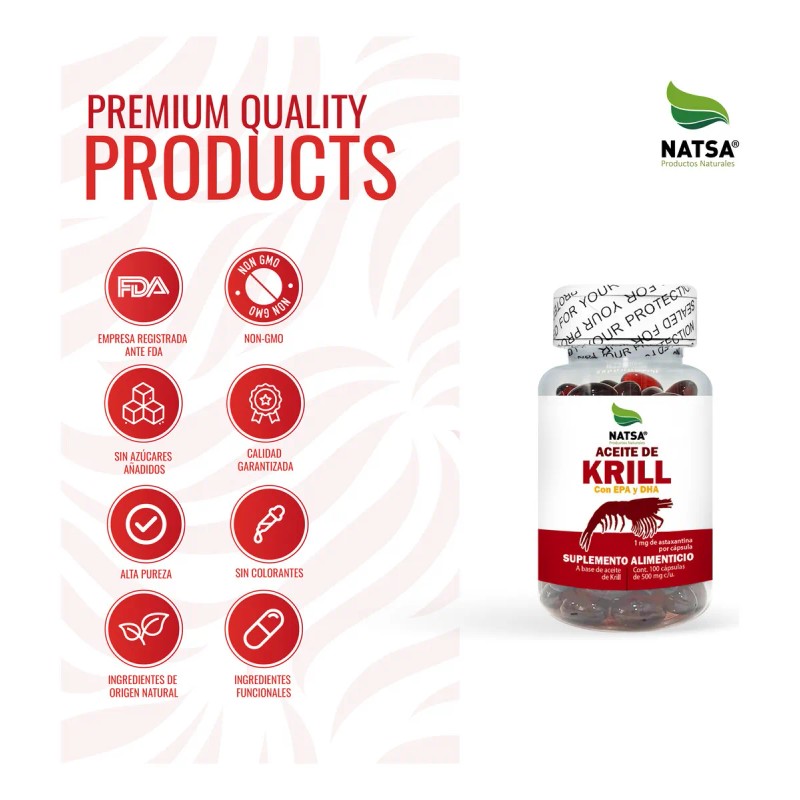 Aceite De Krill, 100 Softgels, Rico en Omega 3, Antioxidantes