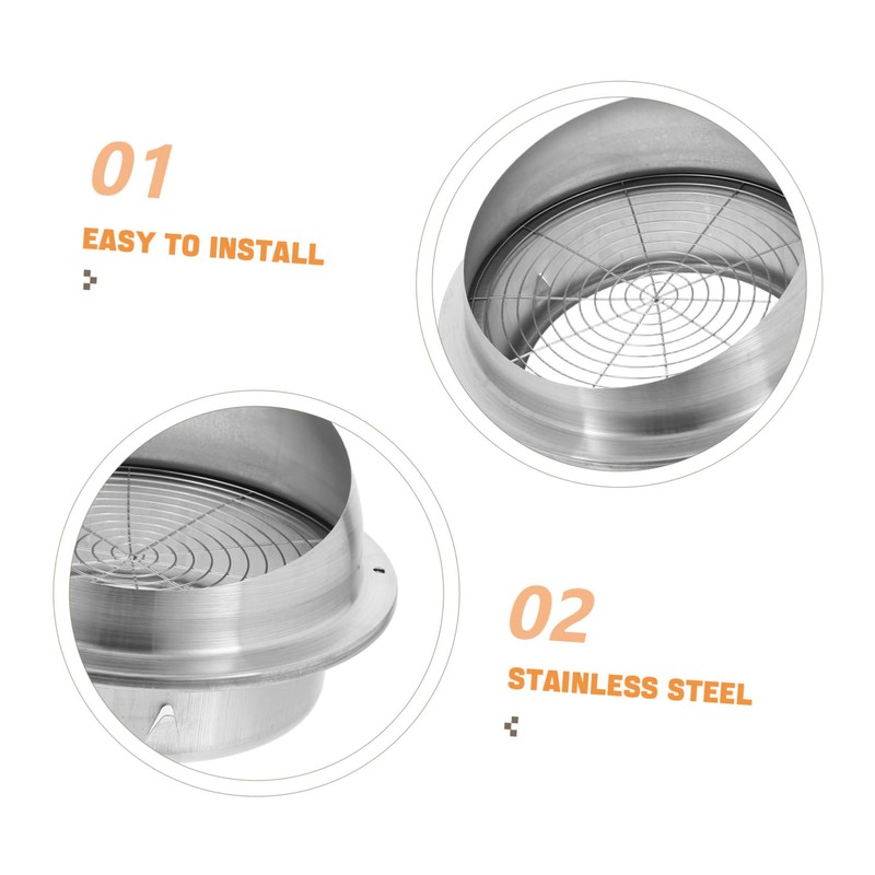 Tofficu Exterior Wall Vent Cover Stainless Steel Exhaust Vent Cap