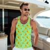 Men's 3D Graphic Tank Top, Summer Beach Sleeveless Novelty Tee,
