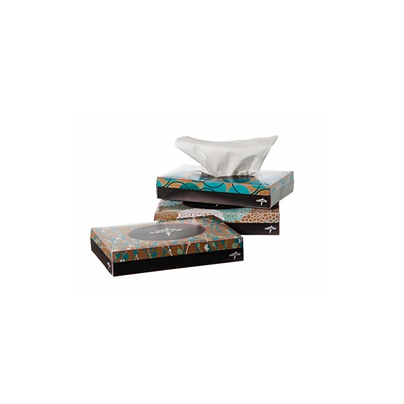 Medline Standard Paper Facial Tissues, 5.7" x 7", Soft &