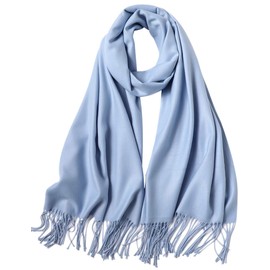 MaaMgic Scarves for Women Pashmina Shawl Wrap Wedding Party Blanket Girls Large Soft Scarves, Light Blue
