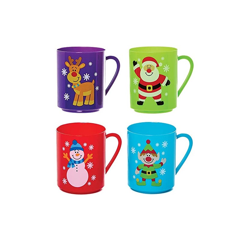 Baker Ross FX398 Tazza di Natale in Plastica - Confezione