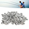 50PCS Fishing Double Rattle Metal Sea Fishing Attractor Bell Beads