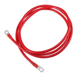 A ABSOPRO 6 AWG Battery Cable Stronger 182cm 6FT 6 AWG Gauge Car Battery Inverter Cable with 5/16 Inch Lugs Pure Copper Red