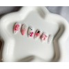 Pink Cheek Gras Cat Nail Tips - Short Oval /