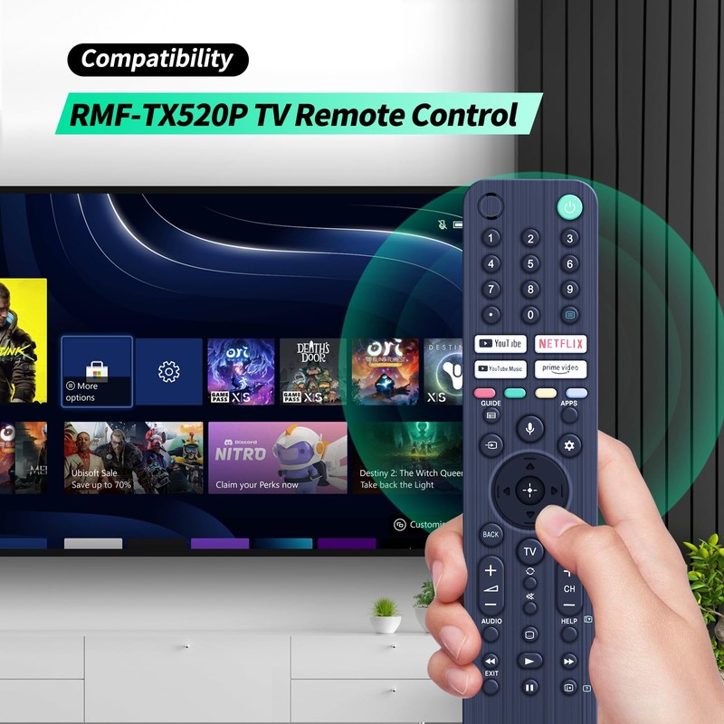 CLVIZCXOM RMF-TX520P Voice Remote Control for Sony Remote Control -