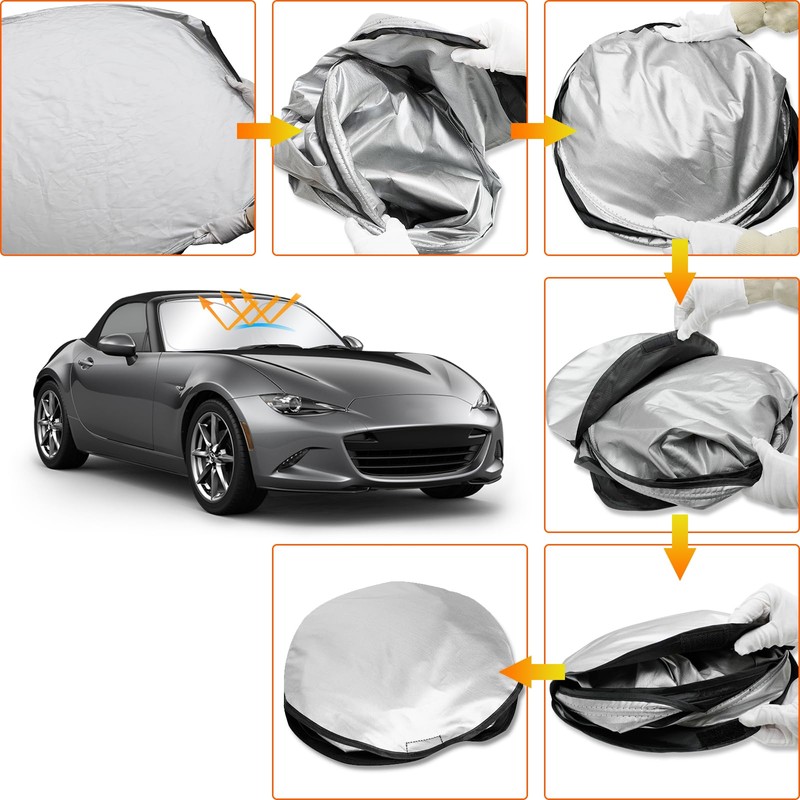 D-Lumina Front Windshield Sun Shade for 2017 2018 2019 Mazda