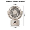 SYBOYEGE 3-Speed USB Desktop Fan with 3600mAh Battery | Quiet