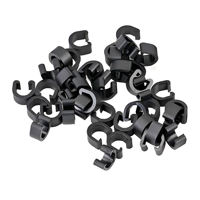 Qrity Pack of 40 Plastic C-Clip, Bicycle Clip, Bicycle Pull