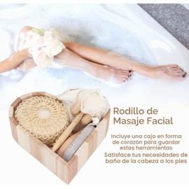 Set de exfoliación corporal y cuidado personal Pongnas con esponja, piedra pómez y accesorios