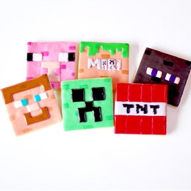 ½ Dz. Craft of Mine Cookies! Don’t let the name fool you! You know what game has these cute little pixel piggies! Gamer Birthday Favors!