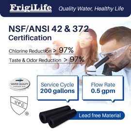 FrigiLife ADQ747935 Replacement for LG LT1000P,Kenmore Elite 9980 LT1000PC LT1000 DJ64844601 ADQ74793501 LMXS28626S RWF4700AC LMXC23796S LMXS30796S LFXS26973D LT-1000PC Refrigerator Water Filter,3PACK