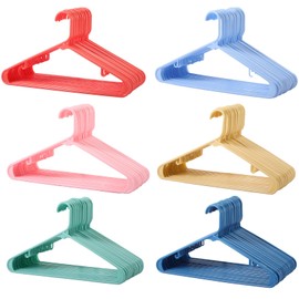 Jetec 120 Pcs Plastic Clothes Hangers Bulk Heavy Duty Hangers with Hooks Durable, Space Saving Thick Closet Hangers Coat Hanger for Clothing Adult Shirts Pants Dresses(Morandi)
