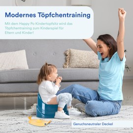 Happy Po Potty for Children - Plastic Toilet Seat for Children for Easy Potty Training at Home - Comfortable and Safe Design for Boys and Girls - Children's Toilet - Children's Toilet