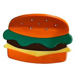 Hamburger Hair Clip, Unique Food Claw Clip for Women, Acetate Hair Clips for Girls, Fun Accessories