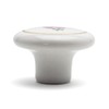 WAKI TW-167 Ceramic Knob, White Flowers, 1.5 inches (38 mm)